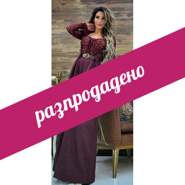 Панталон с колан Marinette бордо
